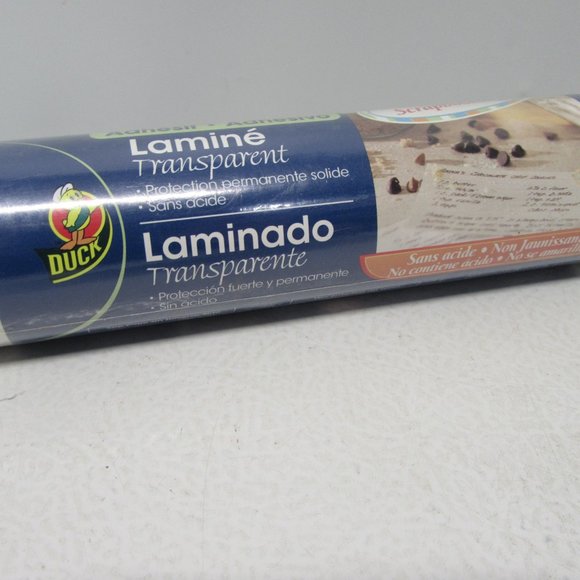 NWT! Duck Tape Clear Adhesive Peel Stick Laminate - 18in x 24ft. (36sq.ft) - Picture 3 of 5